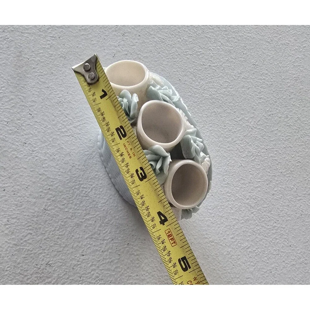 Lipstick Holder Floral 3 Tubes Japan Porcelain